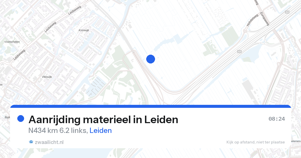Aanrijding materieel in Leiden — 27 aug 2026