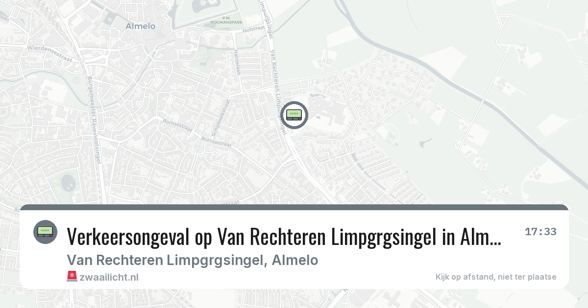 Verkeersongeval op Van Rechteren Limpgrgsingel in Almelo — 14 apr 2026