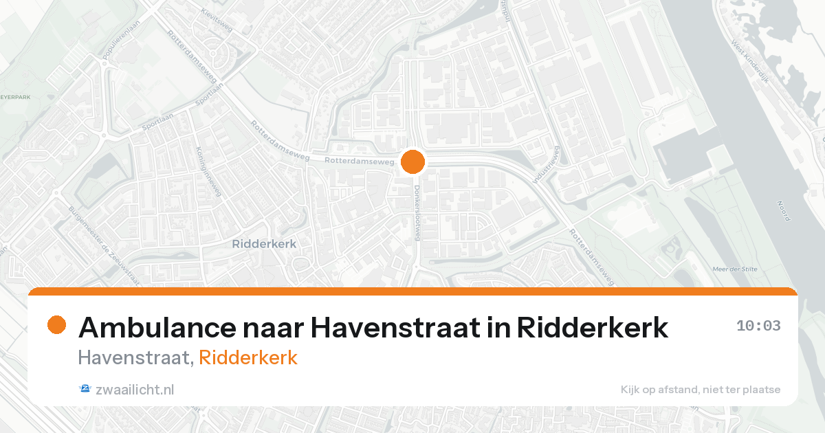 Ambulance naar Havenstraat in Ridderkerk — 23 aug 2026