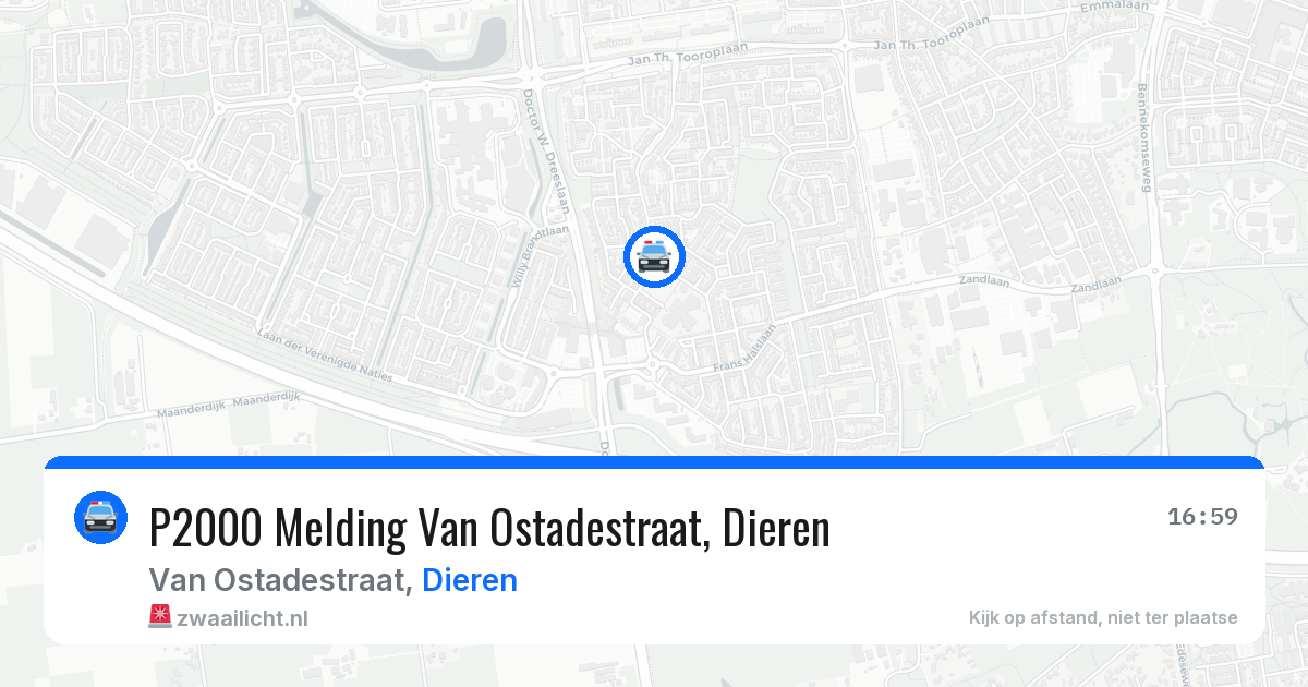 P2000 Melding Van Ostadestraat, Dieren — 26 jun 2026