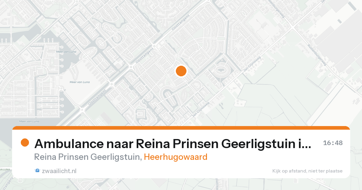 Ambulance naar Reina Prinsen Geerligstuin in Heerhugowaard — 23 aug 2026
