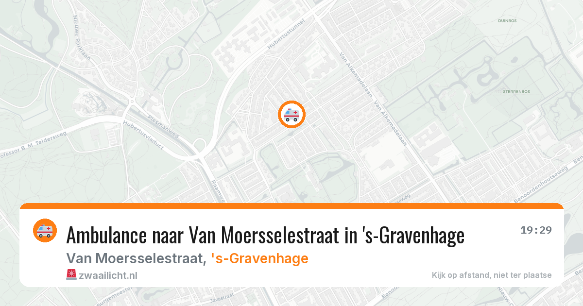 Ambulance naar Van Moersselestraat in 's-Gravenhage — 21 mrt 2026