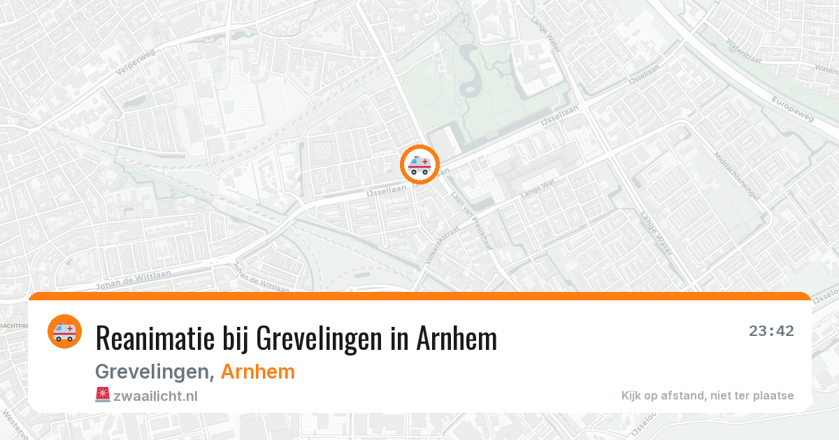 Reanimatie bij Grevelingen in Arnhem — 22 mrt 2026