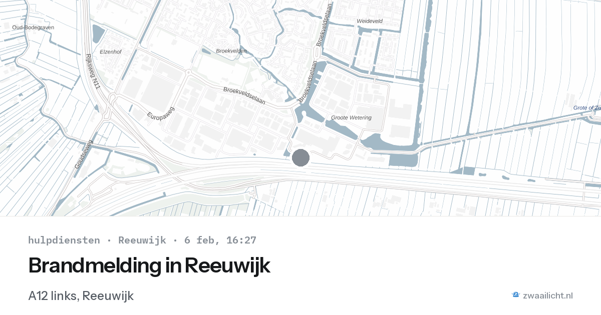 Brandmelding in Reeuwijk — 6 feb 2026