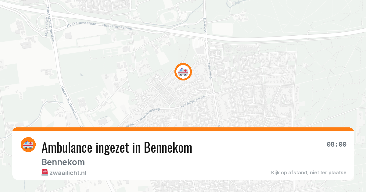 Ambulance ingezet in Bennekom — 12 aug 2026