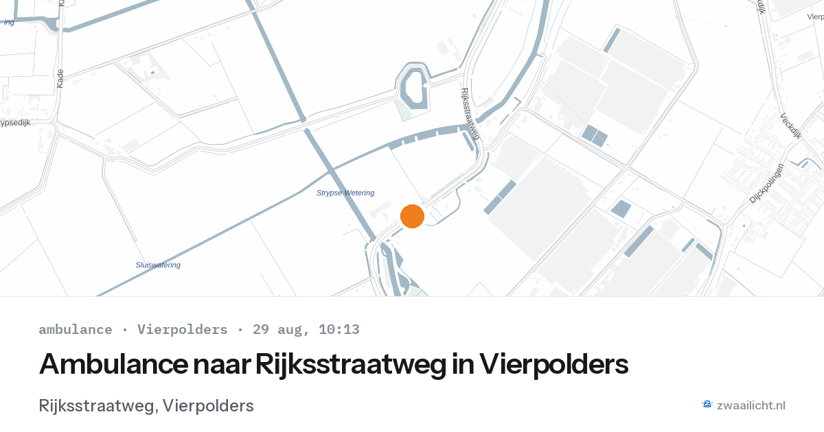 Ambulance naar Rijksstraatweg in Vierpolders — 29 aug 2026