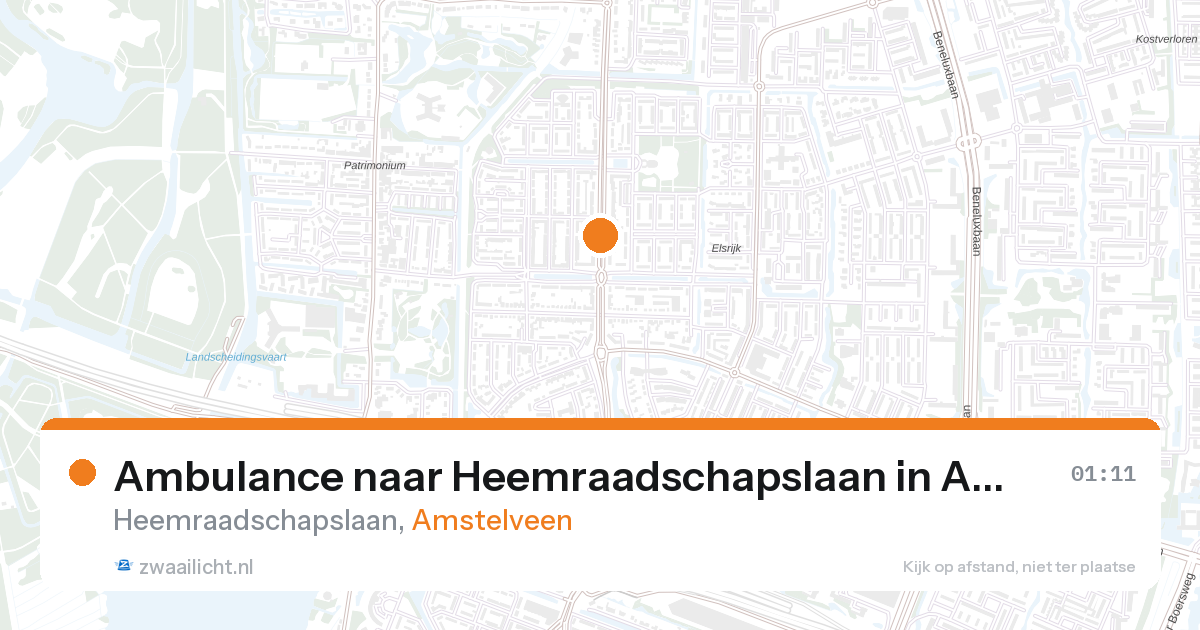 Ambulance naar Heemraadschapslaan in Amstelveen — 23 jun 2026