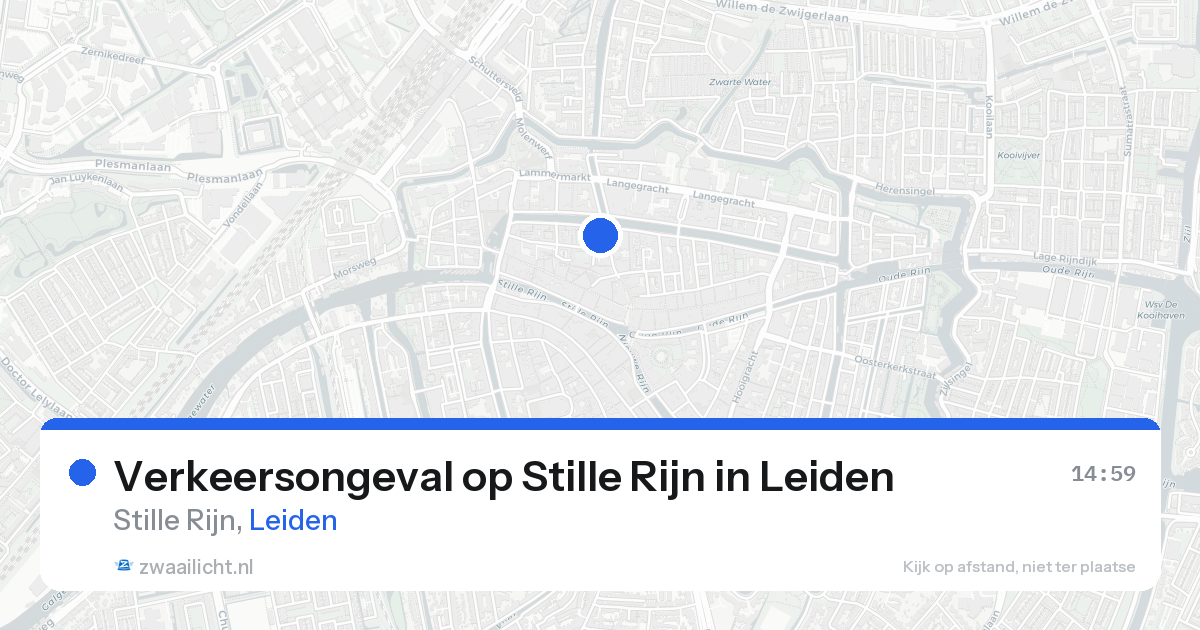 Verkeersongeval op Stille Rijn in Leiden — 21 aug 2026