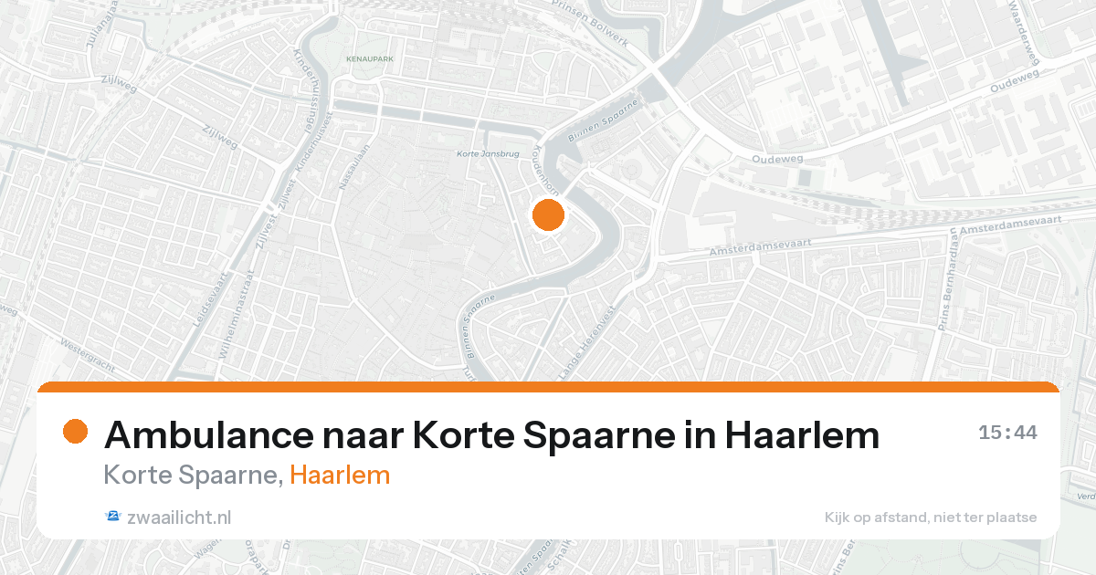 Ambulance naar Korte Spaarne in Haarlem — 17 aug 2026