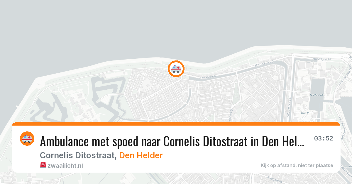 Ambulance met spoed naar Cornelis Ditostraat in Den Helder — 27 mei 2026