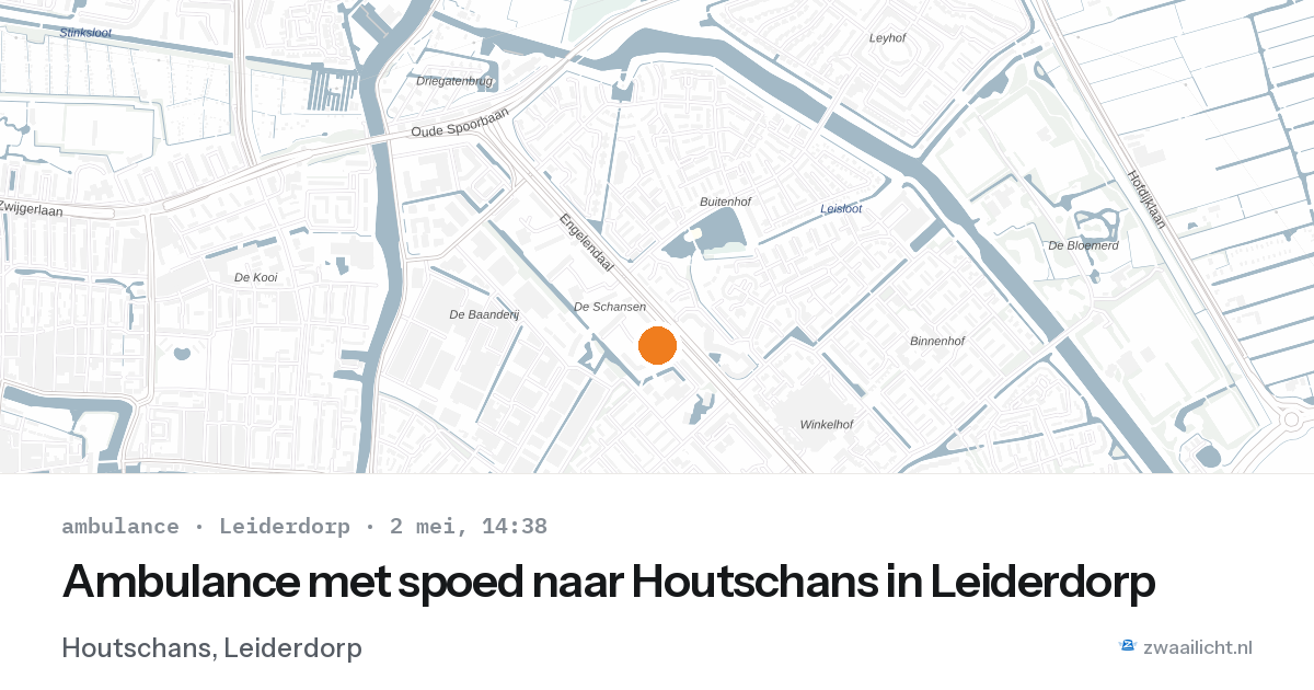Ambulance met spoed naar Houtschans in Leiderdorp — 2 mei 2026