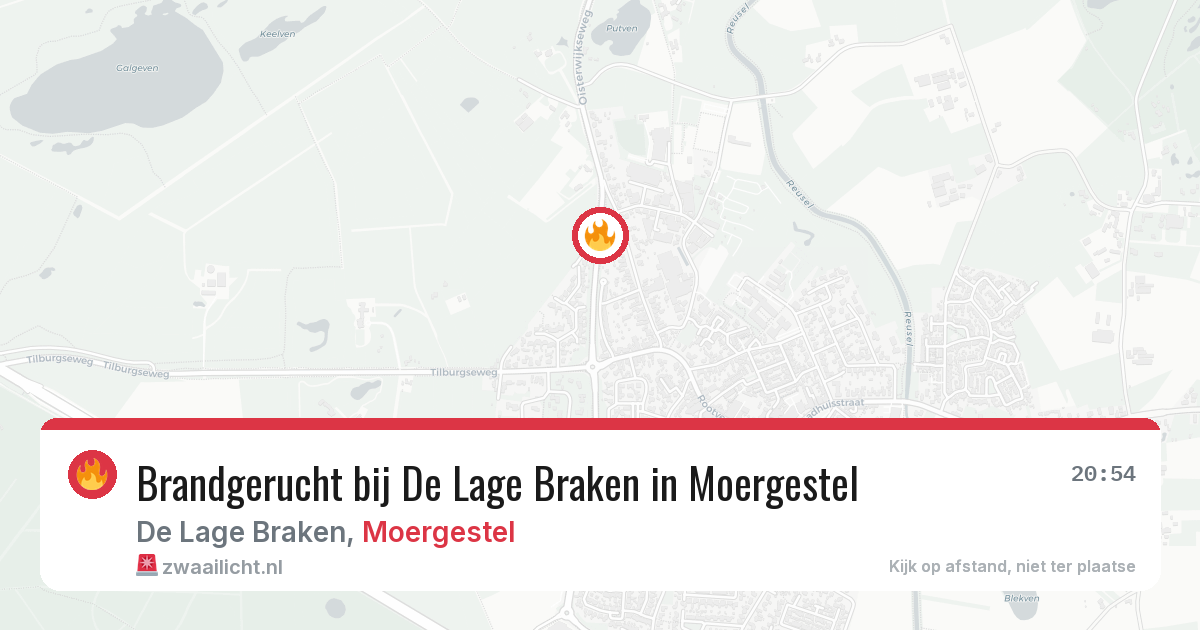 Brandgerucht bij De Lage Braken in Moergestel — 3 mei 2026