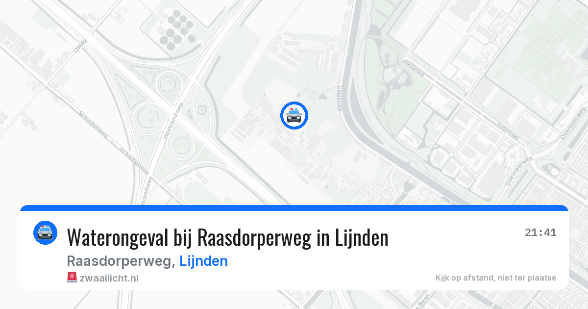Waterongeval bij Raasdorperweg in Lijnden — 21 mei 2026