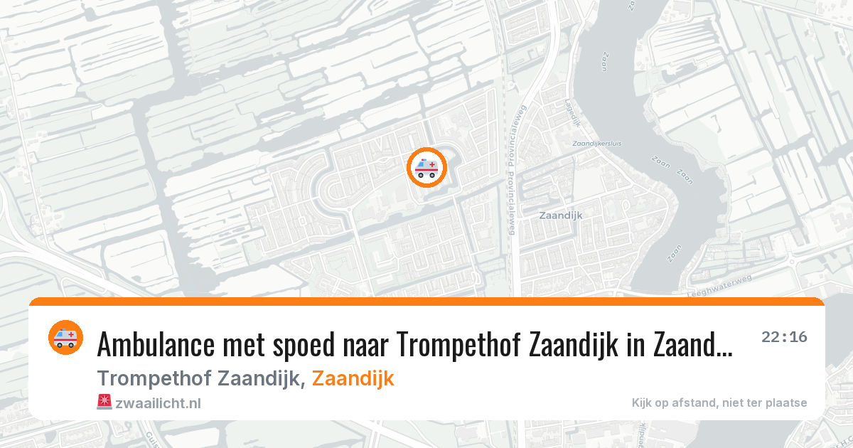 Ambulance met spoed naar Trompethof Zaandijk in Zaandijk — 21 feb 2026