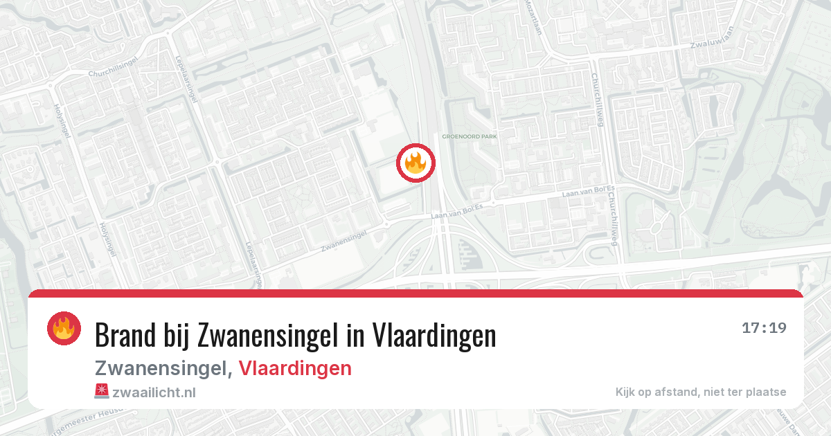 Brand bij Zwanensingel in Vlaardingen — 16 jul 2026