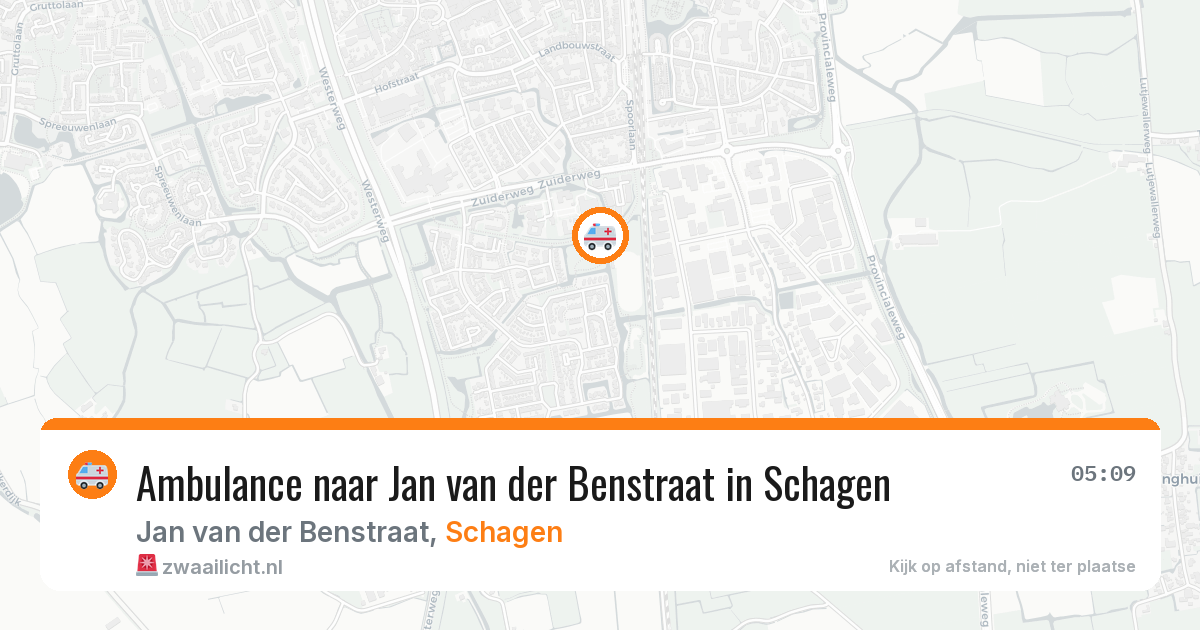 Ambulance naar Jan van der Benstraat in Schagen — 26 mrt 2026
