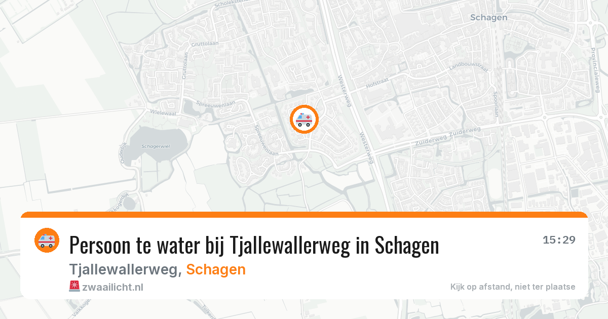 Persoon te water bij Tjallewallerweg in Schagen — 15 mei 2026