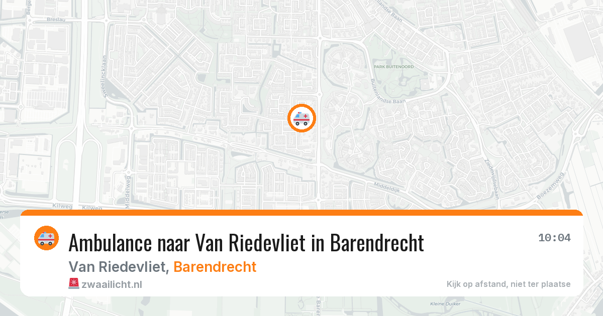 Ambulance naar Van Riedevliet in Barendrecht — 13 jul 2026