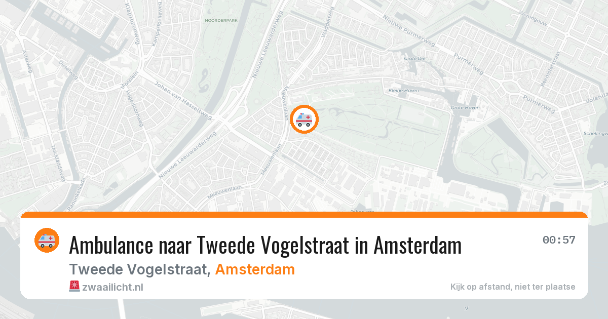 Ambulance naar Tweede Vogelstraat in Amsterdam — 18 mrt 2026