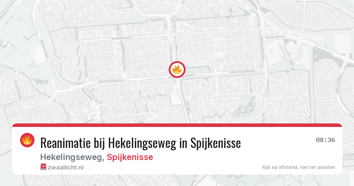 Reanimatie bij Hekelingseweg in Spijkenisse — 19 mei 2026