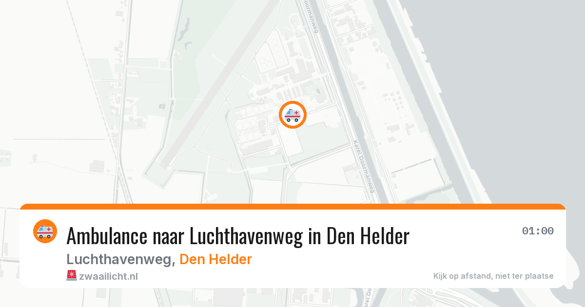 Ambulance naar Luchthavenweg in Den Helder — 13 aug 2026