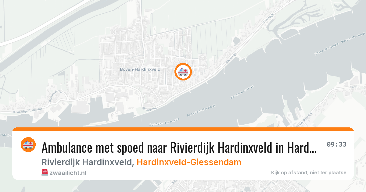 Ambulance met spoed naar Rivierdijk Hardinxveld in Hardinxveld-Giessendam — 11 mrt 2026