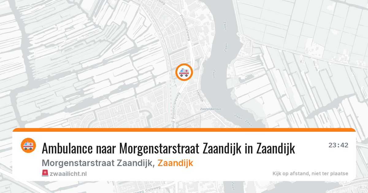 Ambulance naar Morgenstarstraat Zaandijk in Zaandijk — 6 aug 2026