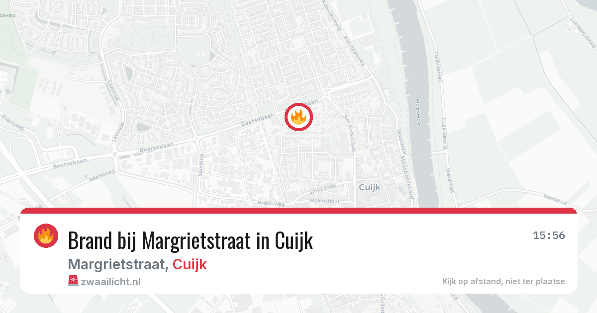 Brand bij Margrietstraat in Cuijk — 30 jul 2026