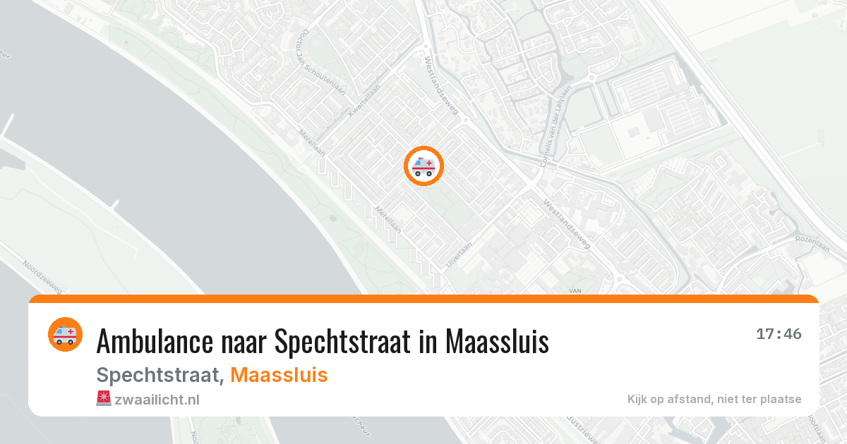 Ambulance naar Spechtstraat in Maassluis — 6 aug 2026