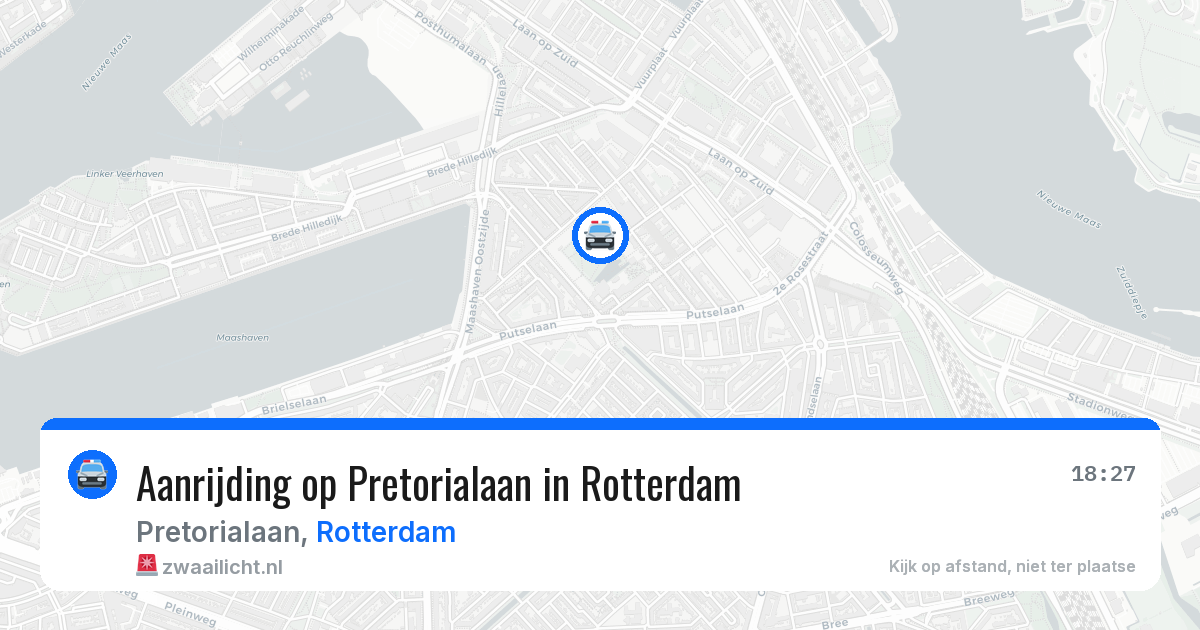 Aanrijding op Pretorialaan in Rotterdam — 14 jun 2026