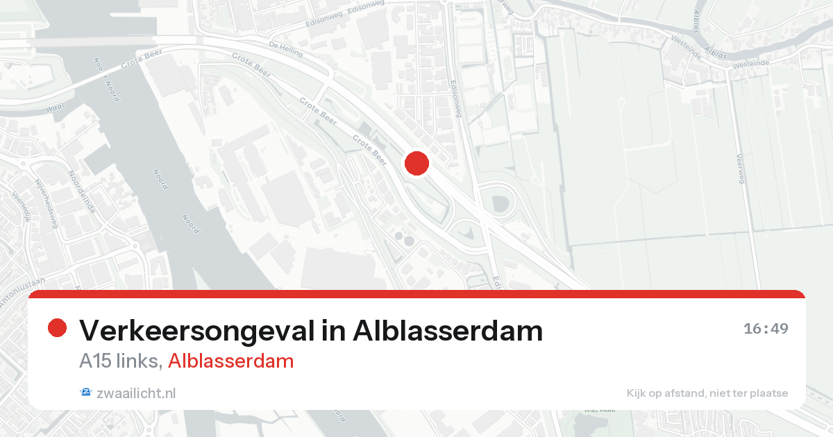 Verkeersongeval in Alblasserdam — 24 aug 2026
