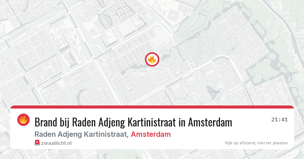 Brand bij Raden Adjeng Kartinistraat in Amsterdam — 11 jun 2026