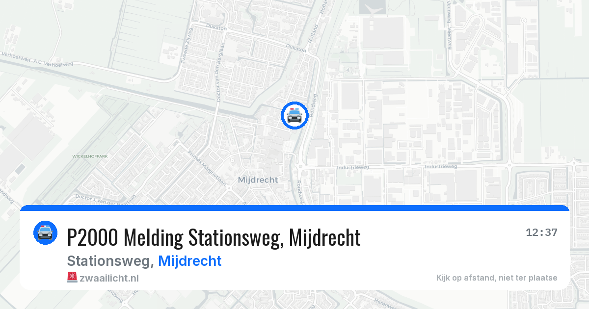 P2000 Melding Stationsweg, Mijdrecht — 7 jul 2026