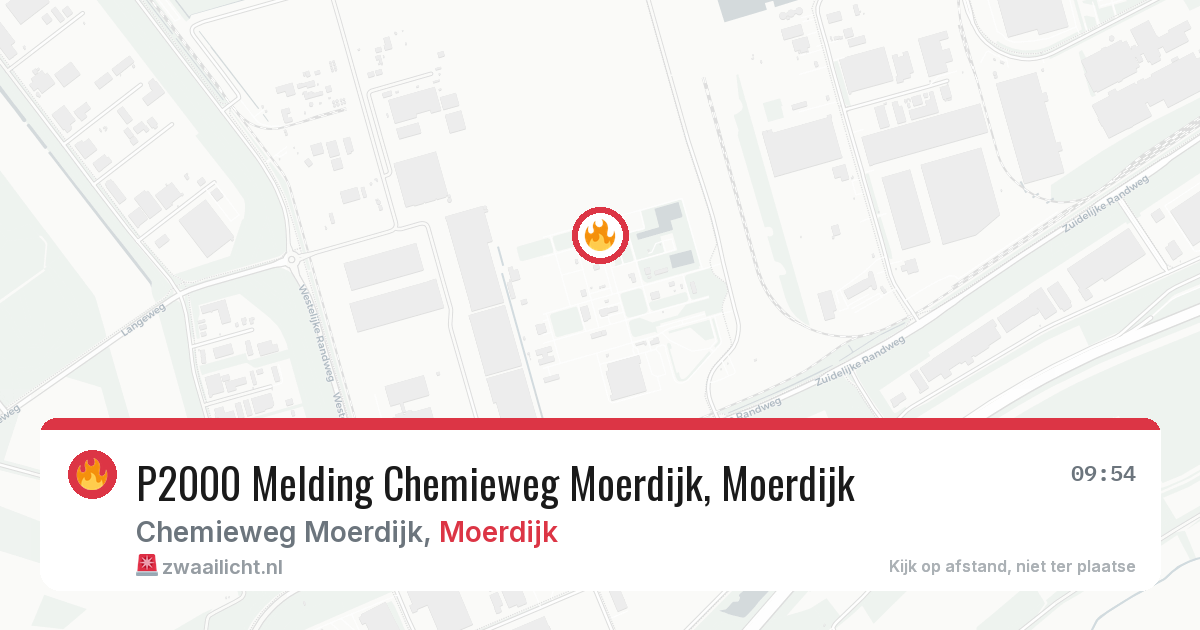 P2000 Melding Chemieweg Moerdijk, Moerdijk — 19 jun 2026
