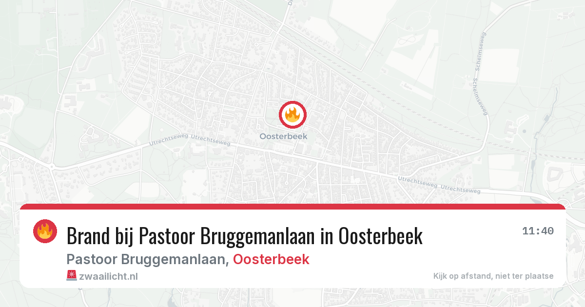 Brand bij Pastoor Bruggemanlaan in Oosterbeek — 27 jun 2026