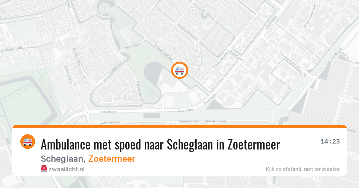 Ambulance met spoed naar Scheglaan in Zoetermeer — 7 apr 2026