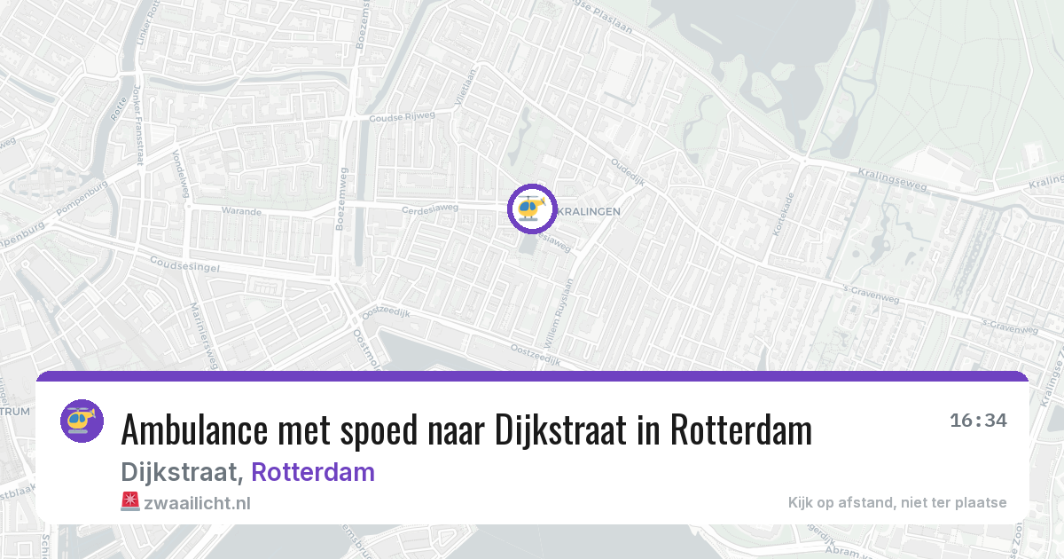 Ambulance met spoed naar Dijkstraat in Rotterdam — 11 jul 2026