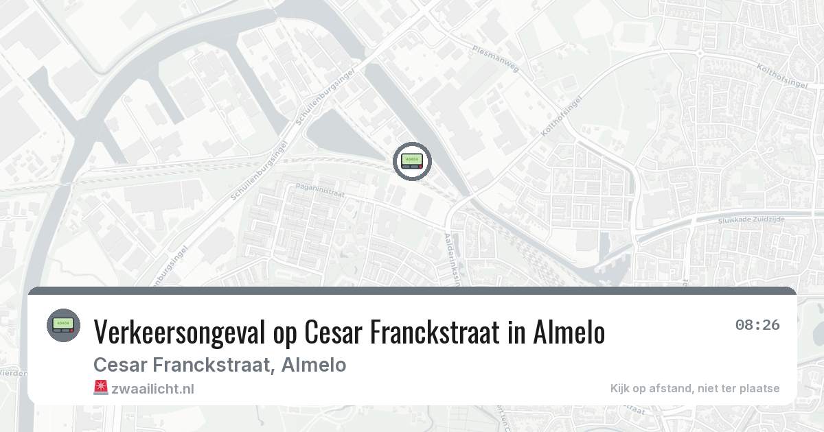 Verkeersongeval op Cesar Franckstraat in Almelo — 22 jun 2026