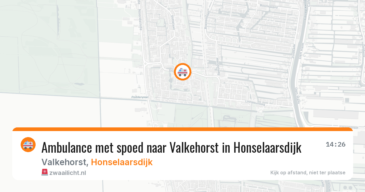 Ambulance met spoed naar Valkehorst in Honselaarsdijk — 24 jul 2026