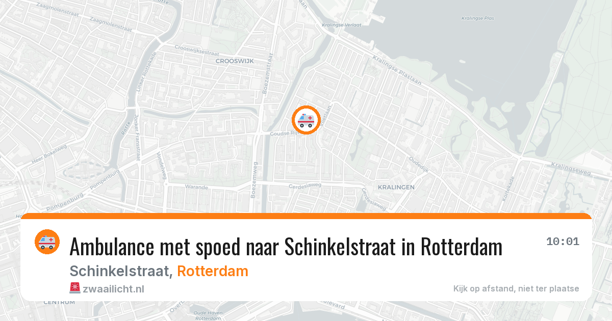 Ambulance met spoed naar Schinkelstraat in Rotterdam — 30 jun 2026