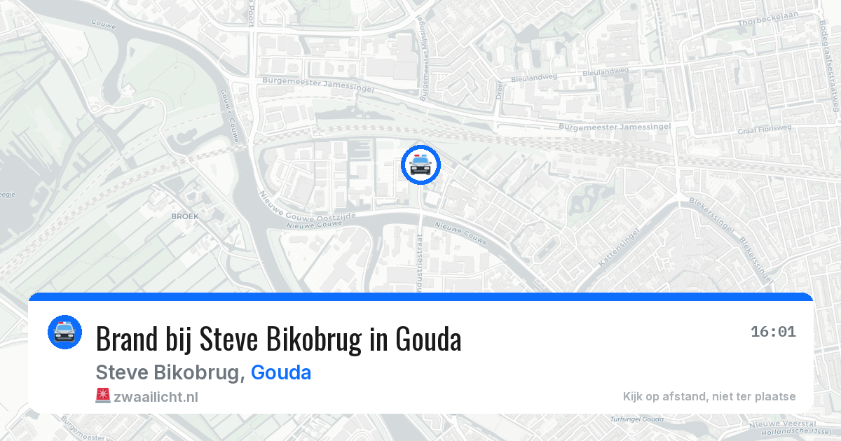 Brand bij Steve Bikobrug in Gouda — 4 aug 2026