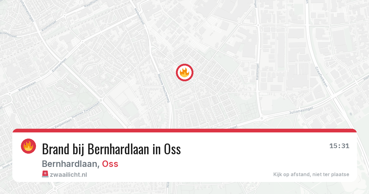 Brand bij Bernhardlaan in Oss — 30 jun 2026