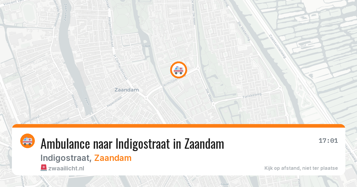Ambulance naar Indigostraat in Zaandam — 14 aug 2026