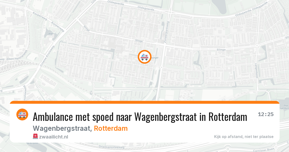 Ambulance met spoed naar Wagenbergstraat in Rotterdam — 5 aug 2026