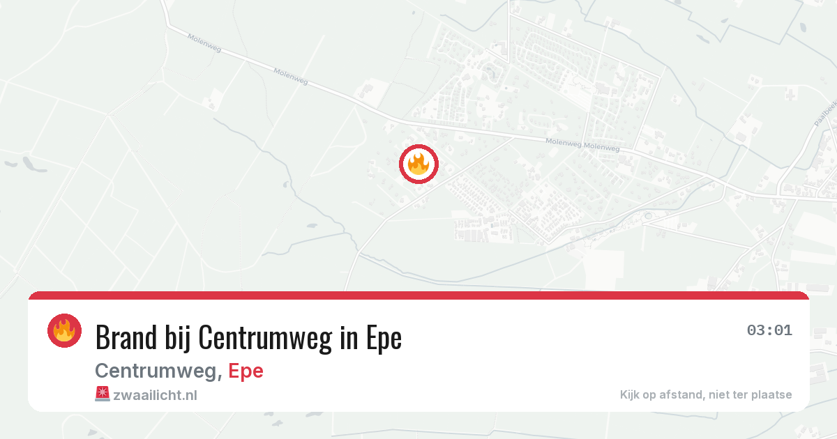 Brand bij Centrumweg in Epe — 11 mei 2026