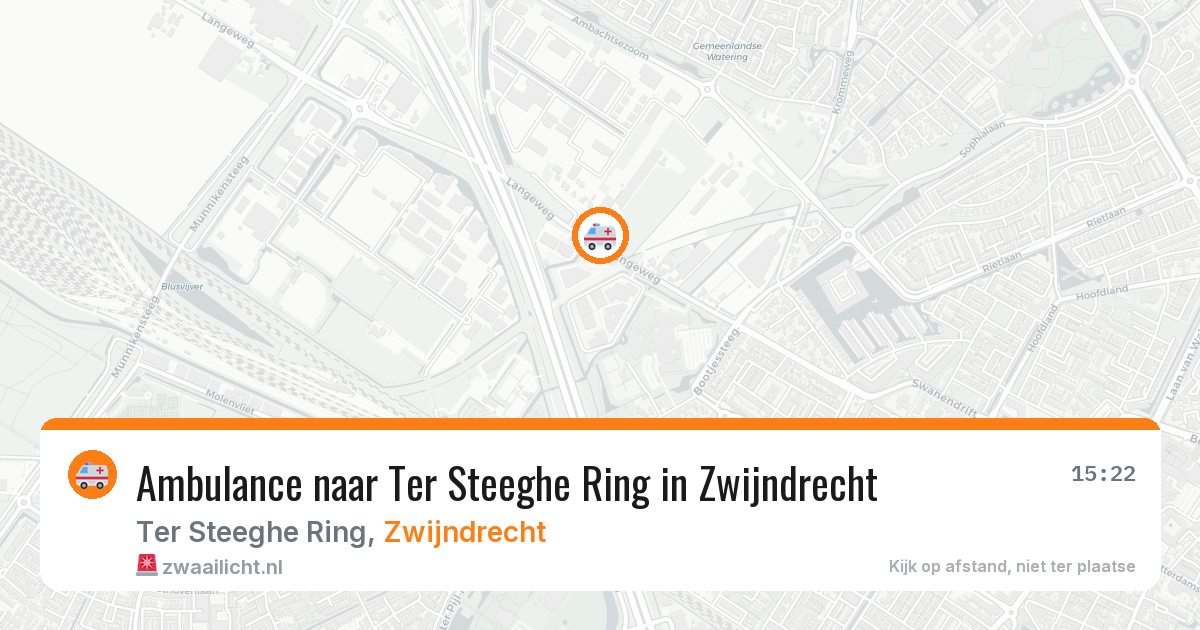 Ambulance naar Ter Steeghe Ring in Zwijndrecht — 7 jul 2026