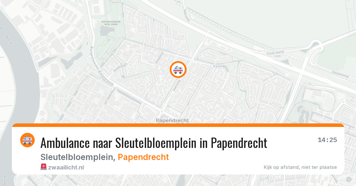 Ambulance naar Sleutelbloemplein in Papendrecht — 11 mei 2026