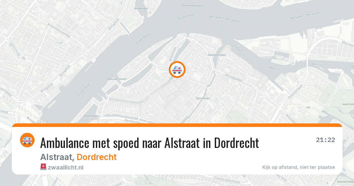 Ambulance met spoed naar Alstraat in Dordrecht — 23 jun 2026