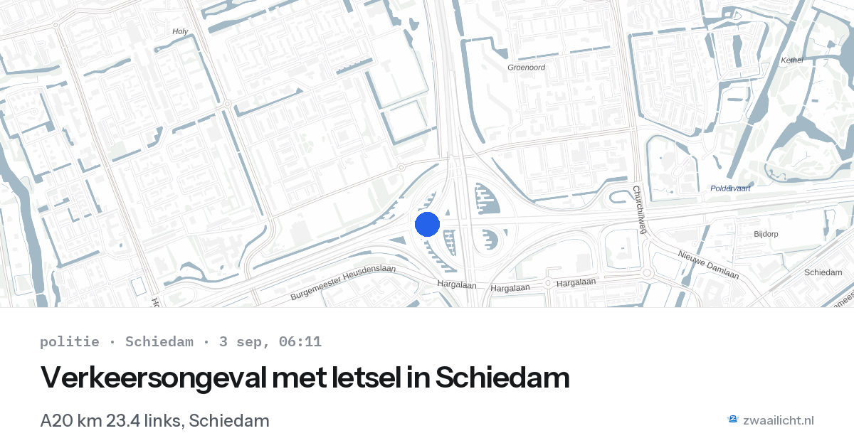 Verkeersongeval met letsel in Schiedam — 3 sep 2026