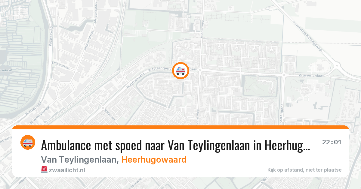 Ambulance met spoed naar Van Teylingenlaan in Heerhugowaard — 24 mei 2026